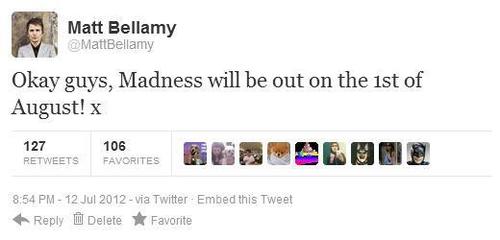 El tweet de Matt Bellamy