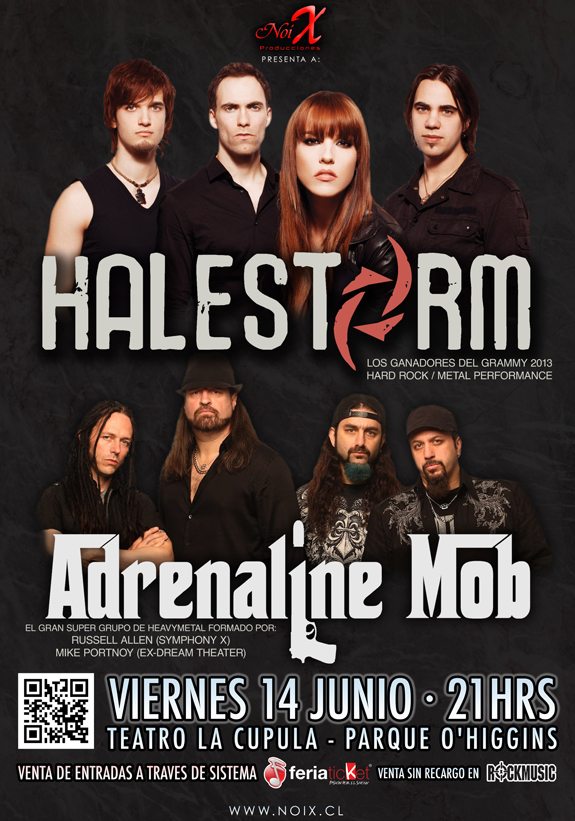 Afiche Halestorm Adrenaline Mob