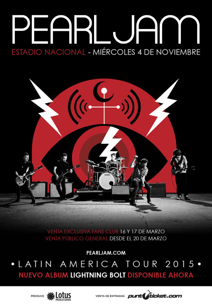 Pearl Jam Chile Afiche