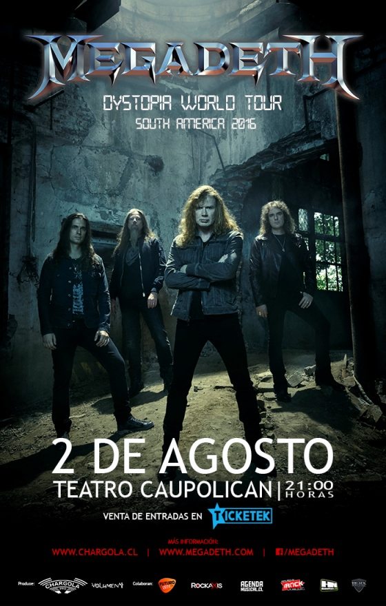 Afiche Web Megadeth 2016