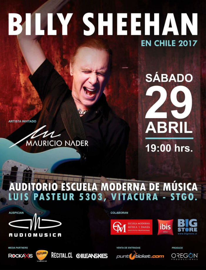 Billy Sheehan Chile 2017 - Escuela Moderna de Música - Mauricio Nader
