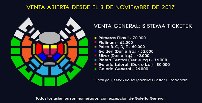 Steven Wilson - Mapa de ubicaciones - Teatro Caupolicán
