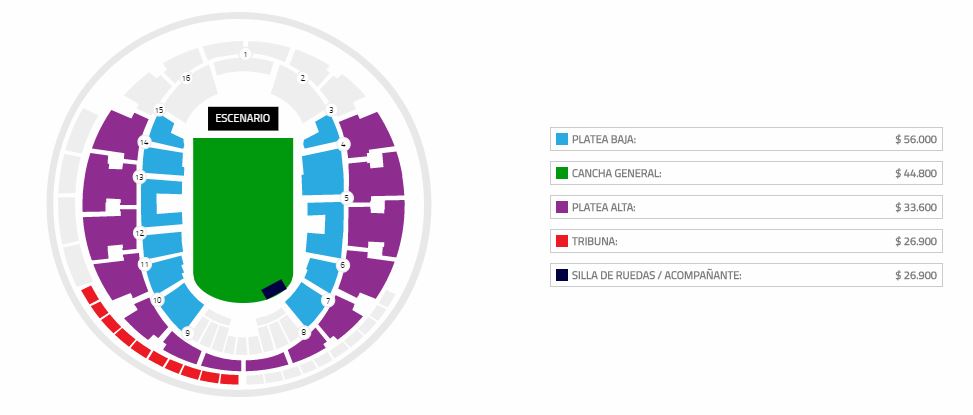 Queens of the Stone Age chile 2018 Mapa