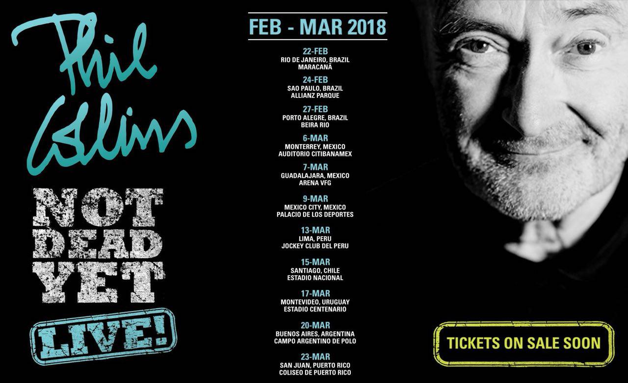 Phil Collins Not Dead Yet 2018 Sudamérica