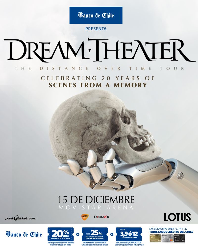 Dream Theater Chile 2019 Distance Over Time Afiche