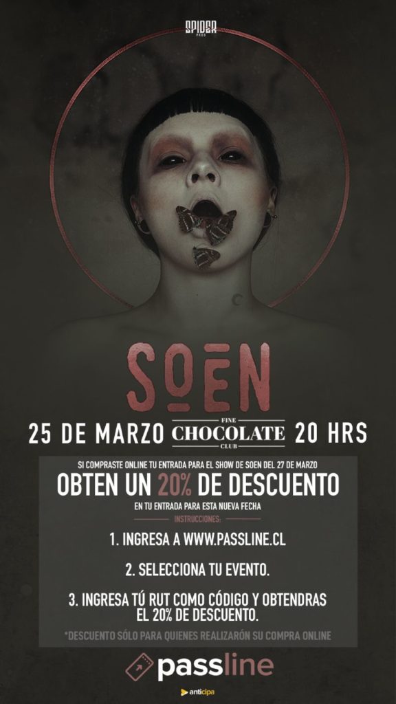 Soen en Chile (2020) Club Chocolate
