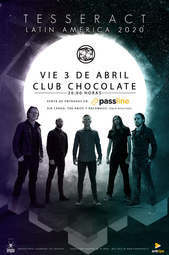 TesseracT en Chile (2020) - 3 de abril - Club Chocolate