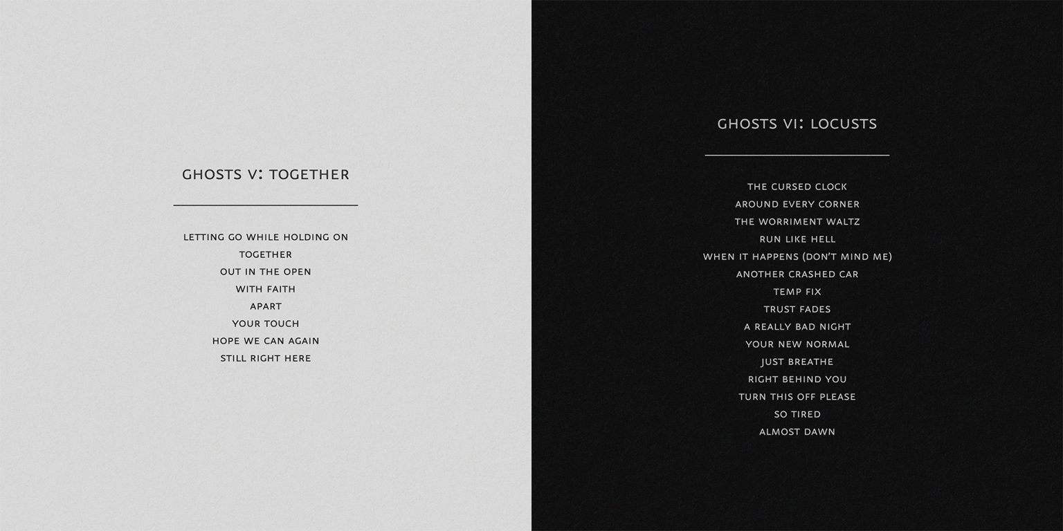Tracklist de Ghosts V y VI