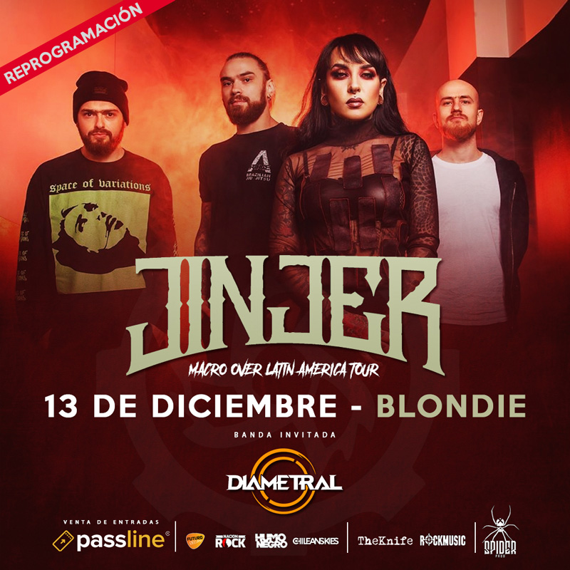 Jinjer en Chile (2020) - Nueva Fecha 13 de diciembre.