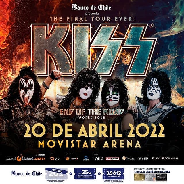 Kiss en Chile (2021) End Of The Road Reprogramado
